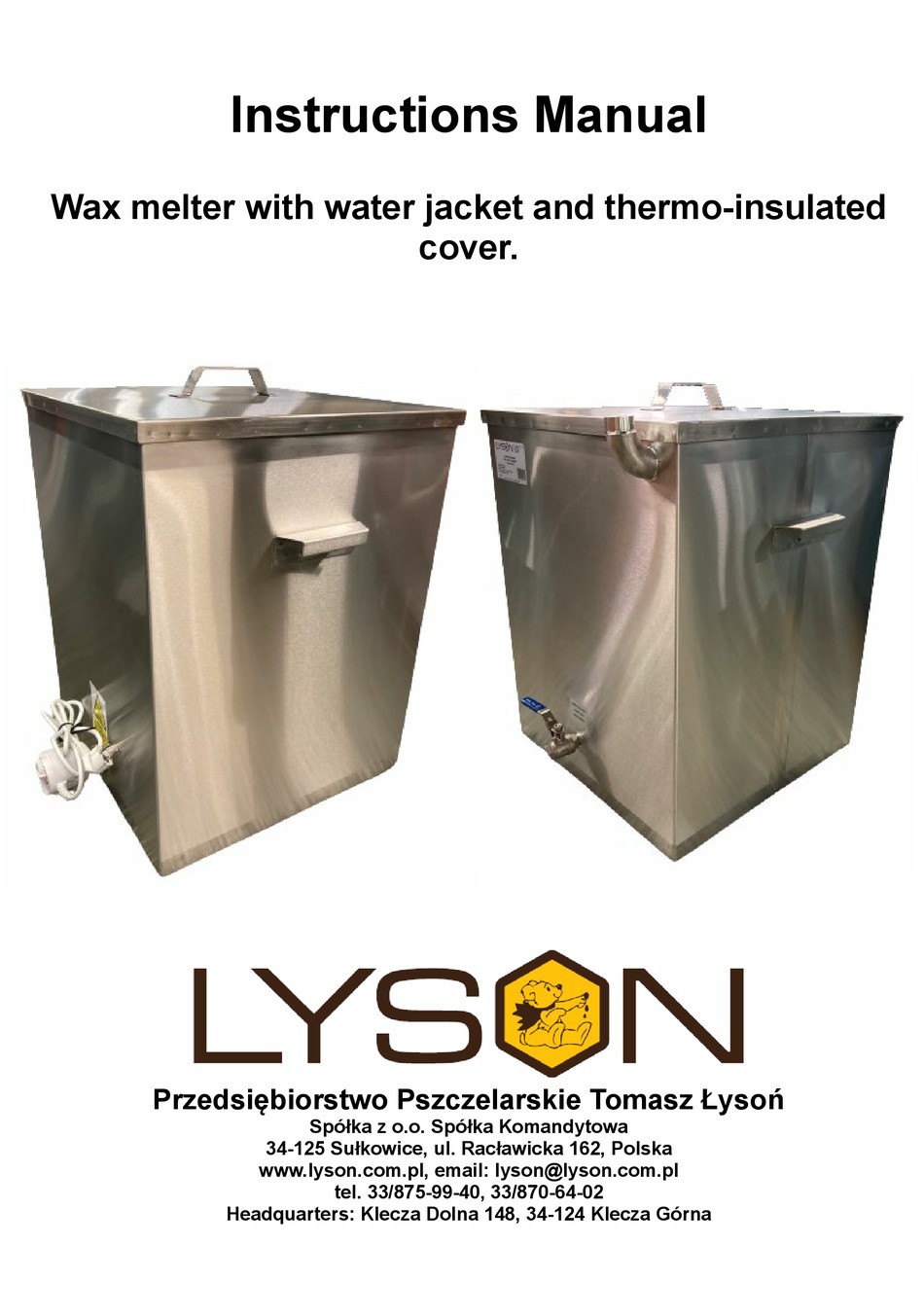 LYSON W4098 INSTRUCTION MANUAL Pdf Download ManualsLib