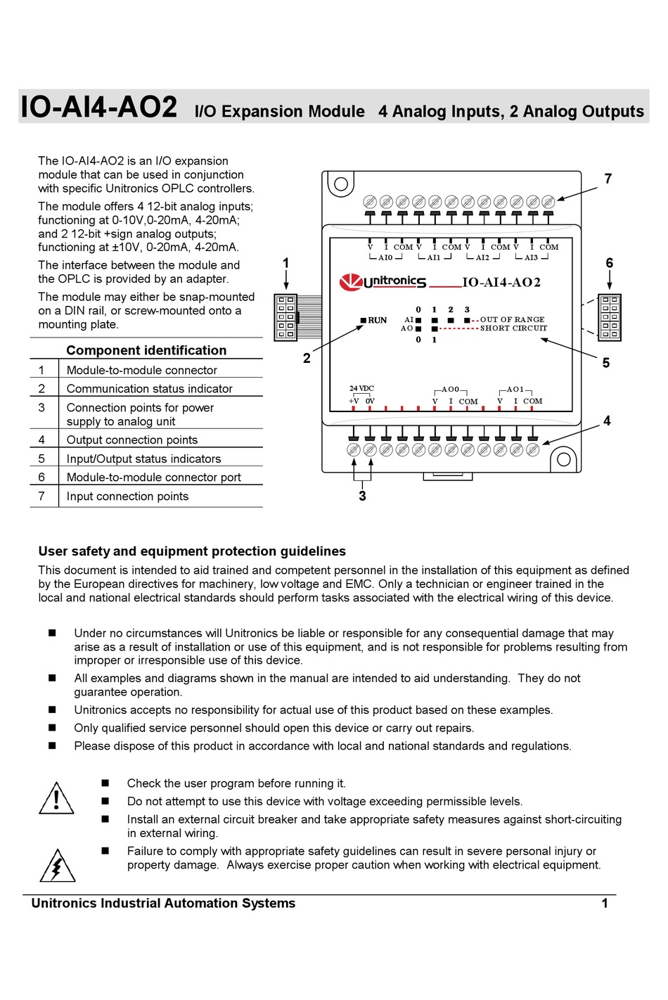 UNITRONICS OAI4AO2 MANUAL Pdf Download ManualsLib