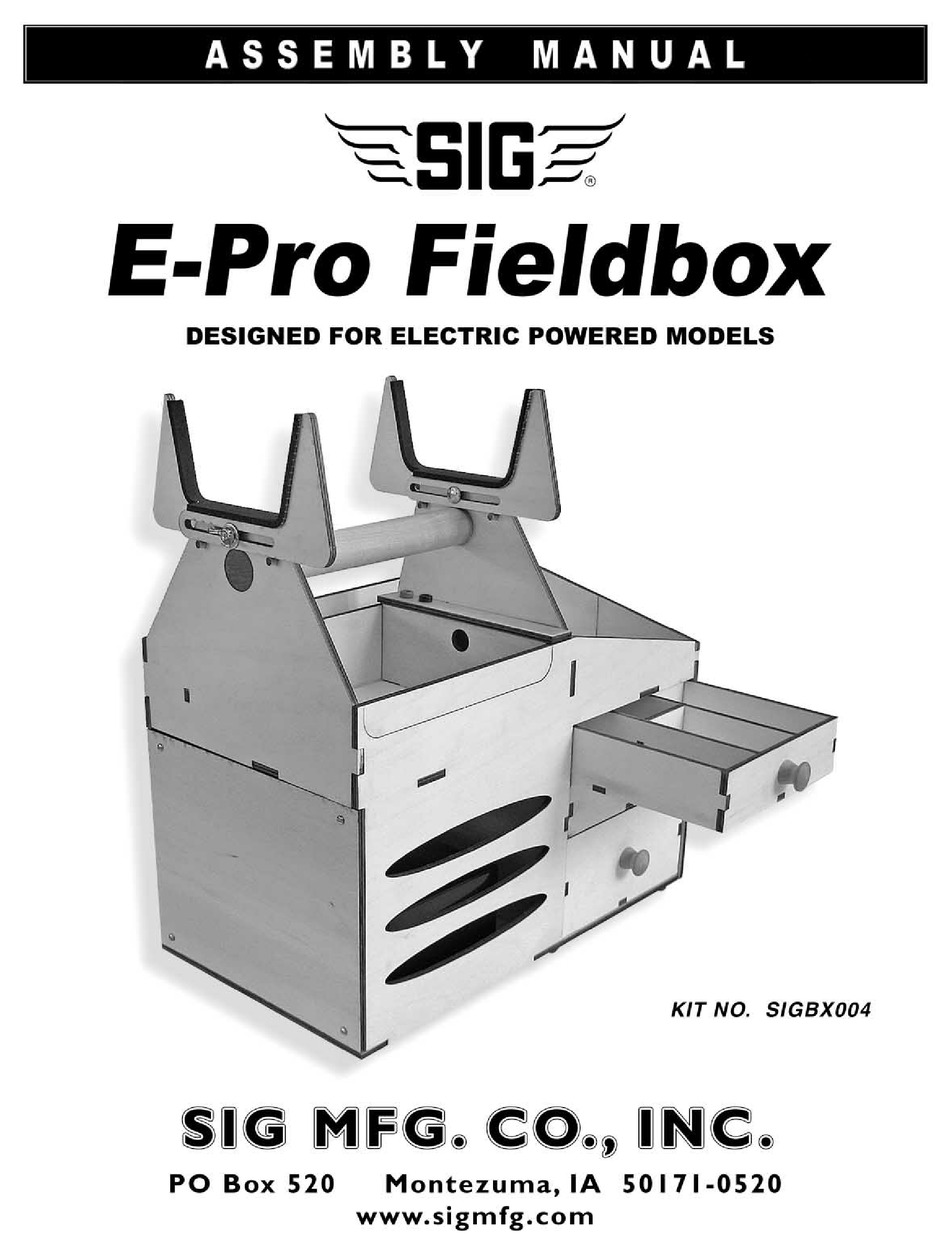 Sig E Pro Fieldbox Assembly Manual Pdf Download Manualslib