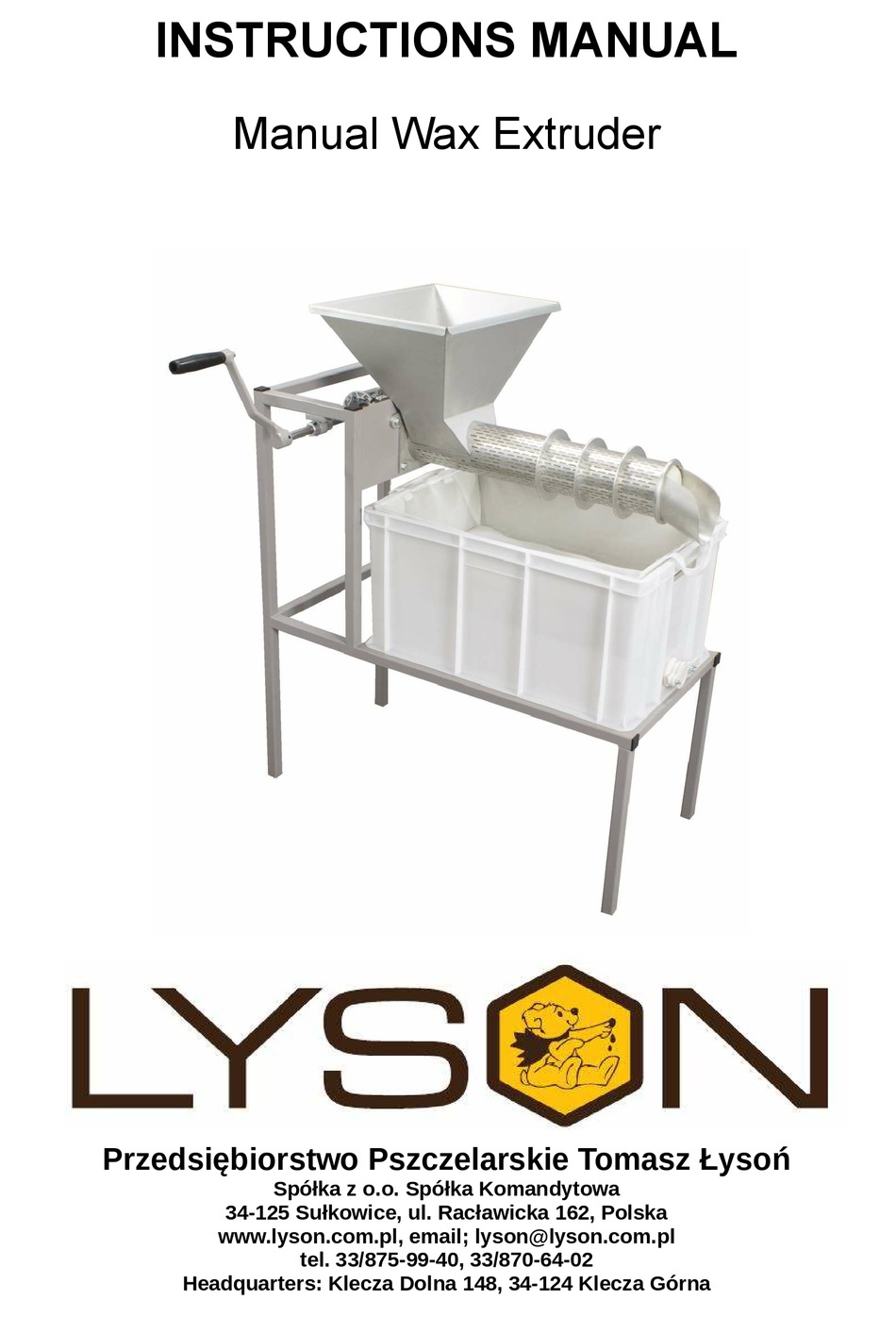 LYSON W20970 OP R MANUAL Pdf Download ManualsLib