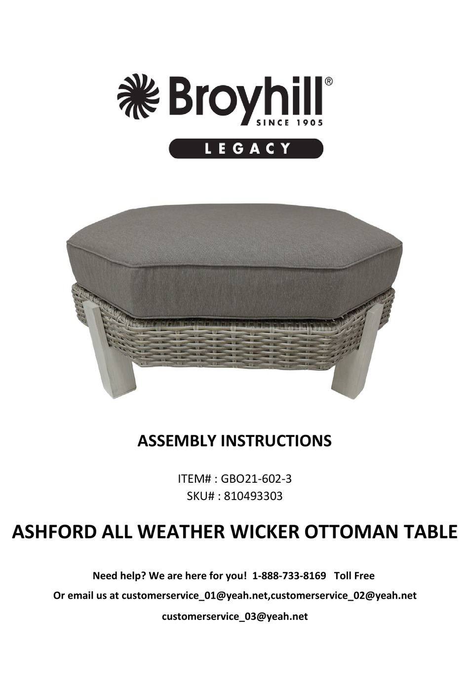 BROYHILL ASHFORD GBO216023 ASSEMBLY INSTRUCTIONS Pdf Download