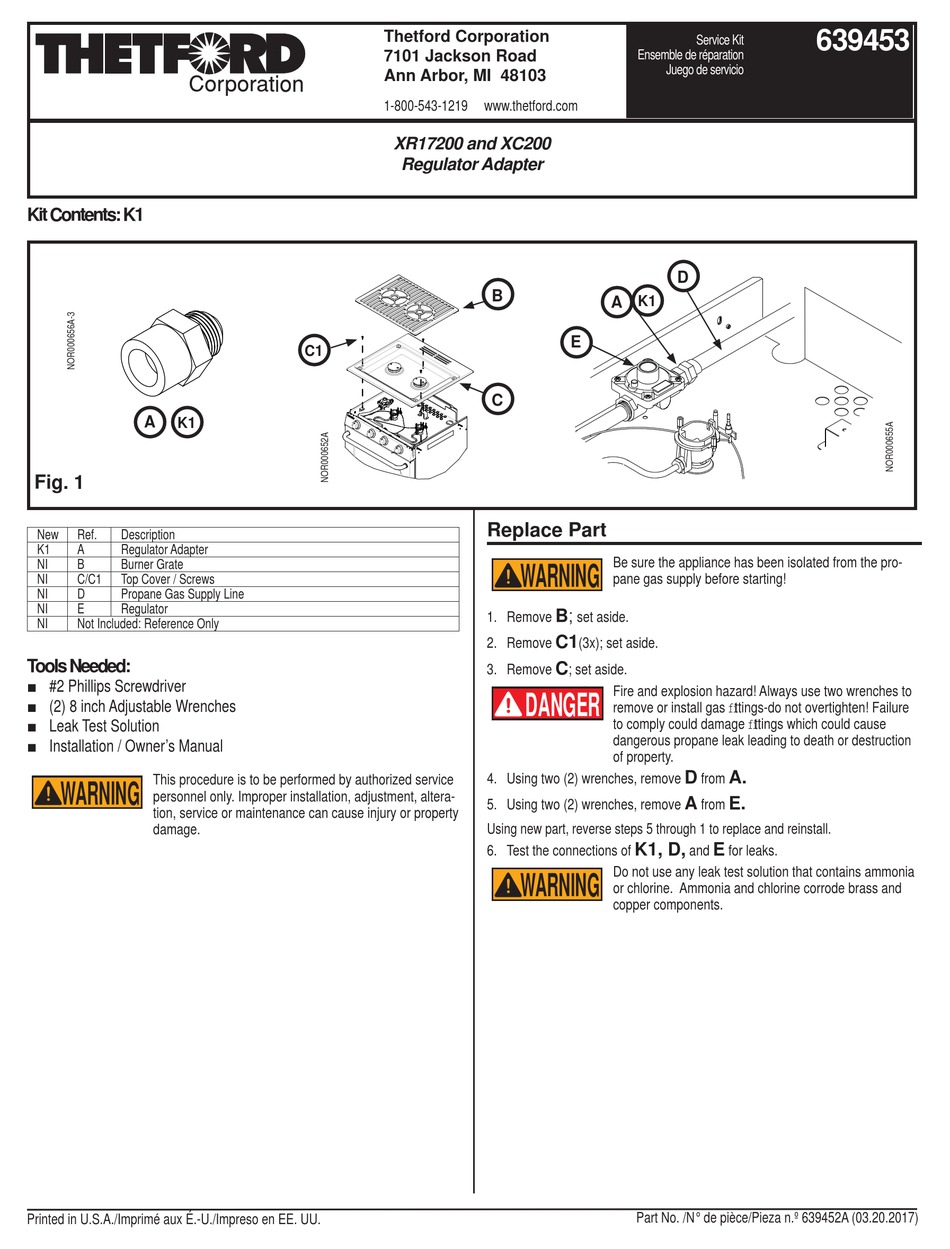 THETFORD XR17200 QUICK START MANUAL Pdf Download ManualsLib