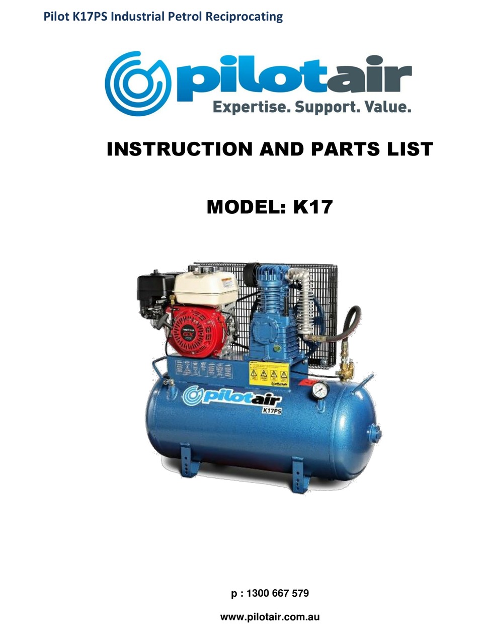 PILOT AIR K17PS INSTRUCTIONS AND PARTS LIST Pdf Download ManualsLib