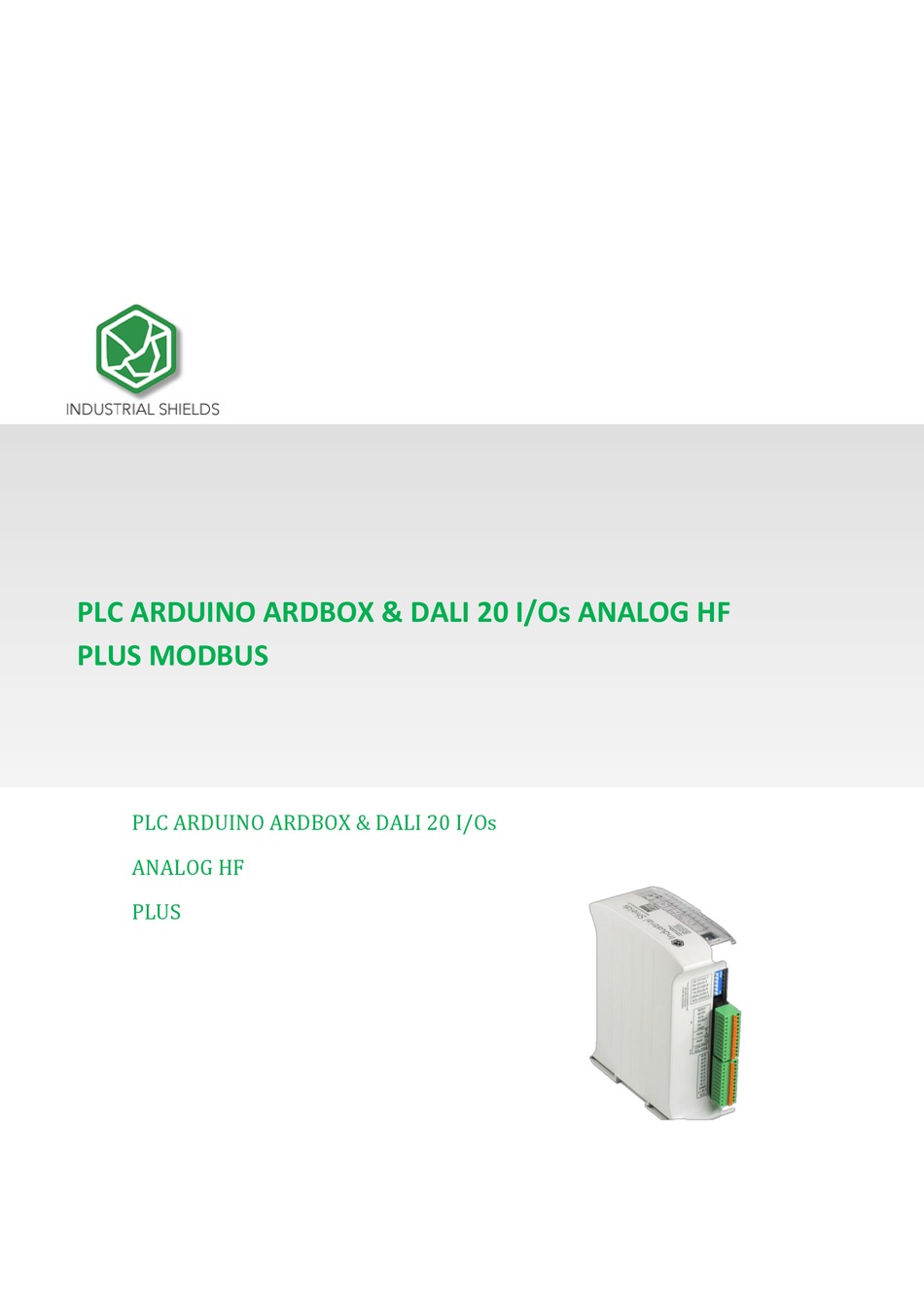 INDUSTRIAL SHIELDS PLC ARDUINO ARDBOX USER MANUAL Pdf Download ManualsLib