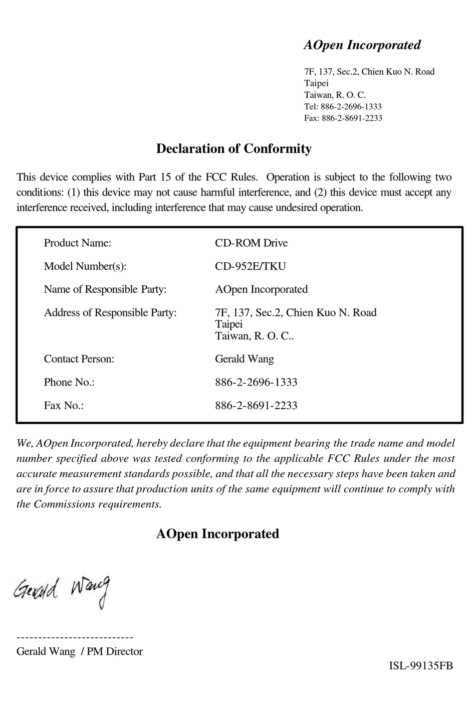aopen-cd-952e-tku-manual-pdf-download-manualslib