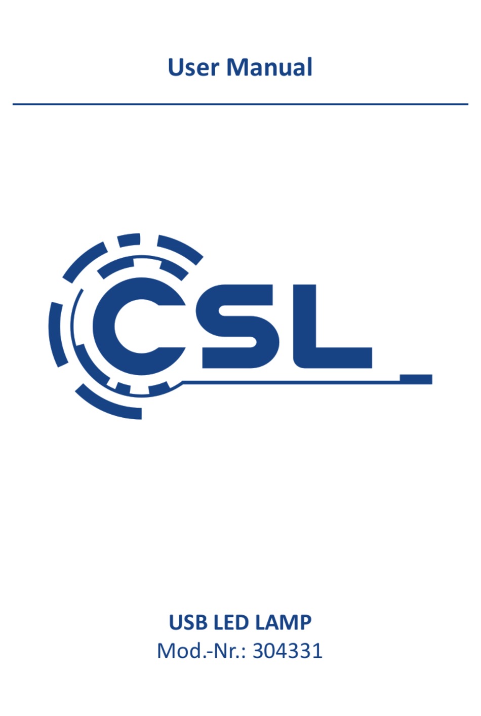 CSL 304331 USER MANUAL Pdf Download ManualsLib