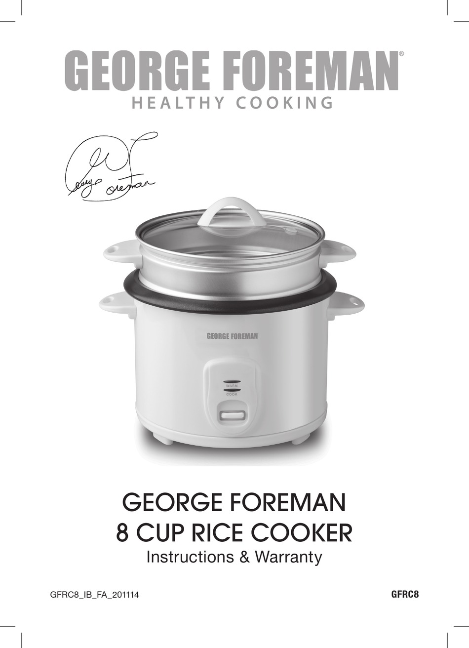 FOREMAN GFRC8 MANUAL Pdf Download ManualsLib