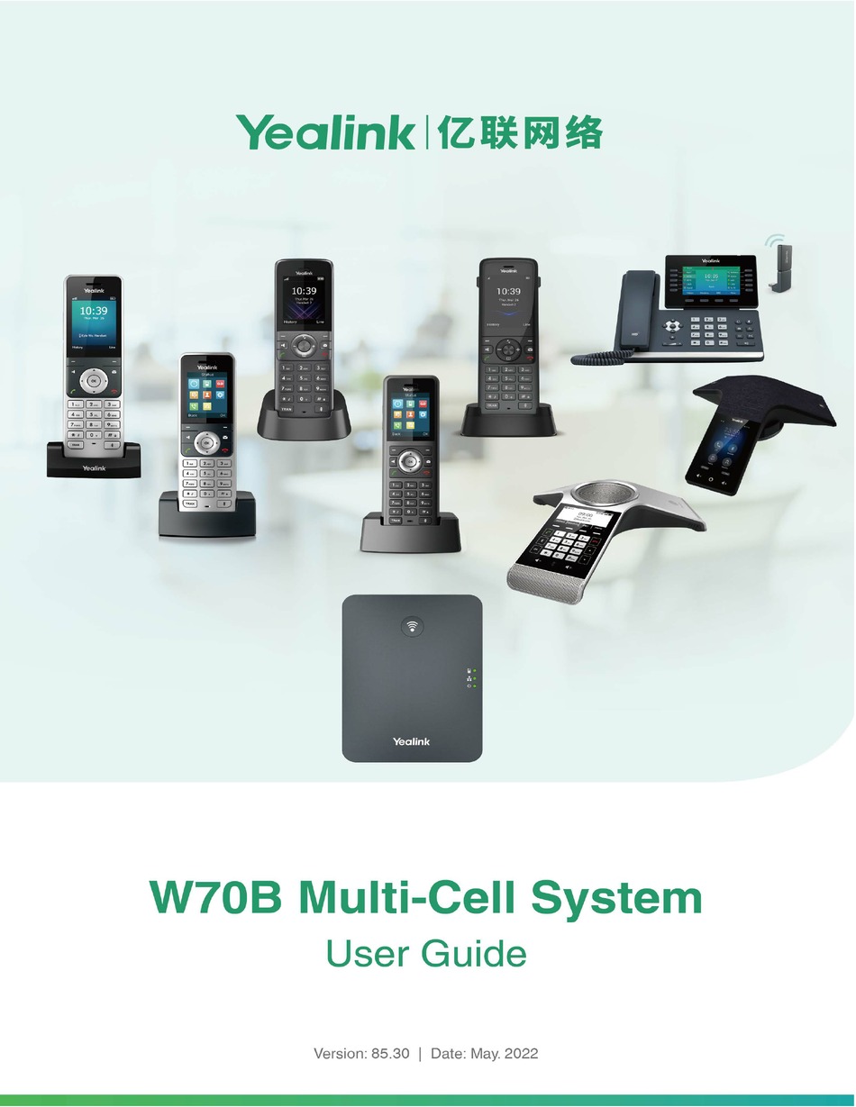 YEALINK W70B USER MANUAL Pdf Download | ManualsLib