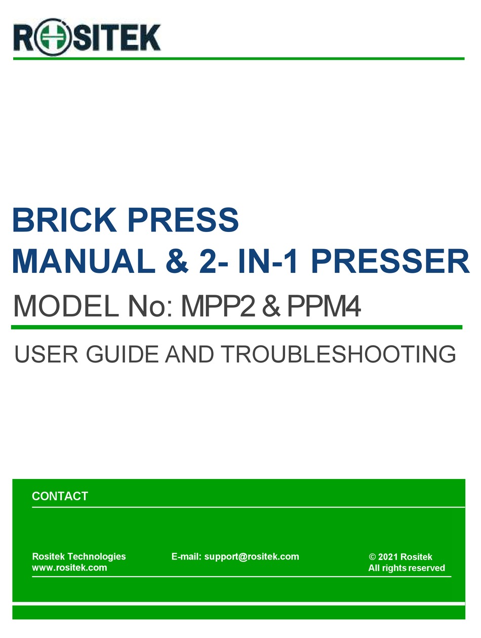 ROSITEK MPP2 USER MANUAL AND TROUBLESHOOTING Pdf Download ManualsLib