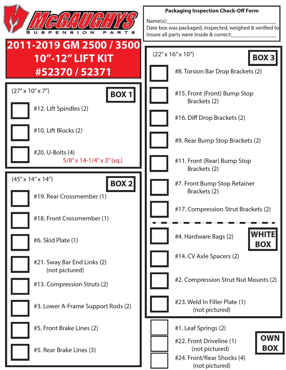 MCGAUGHYS 52370 INSTALLATION INSTRUCTIONS MANUAL Pdf Download ManualsLib