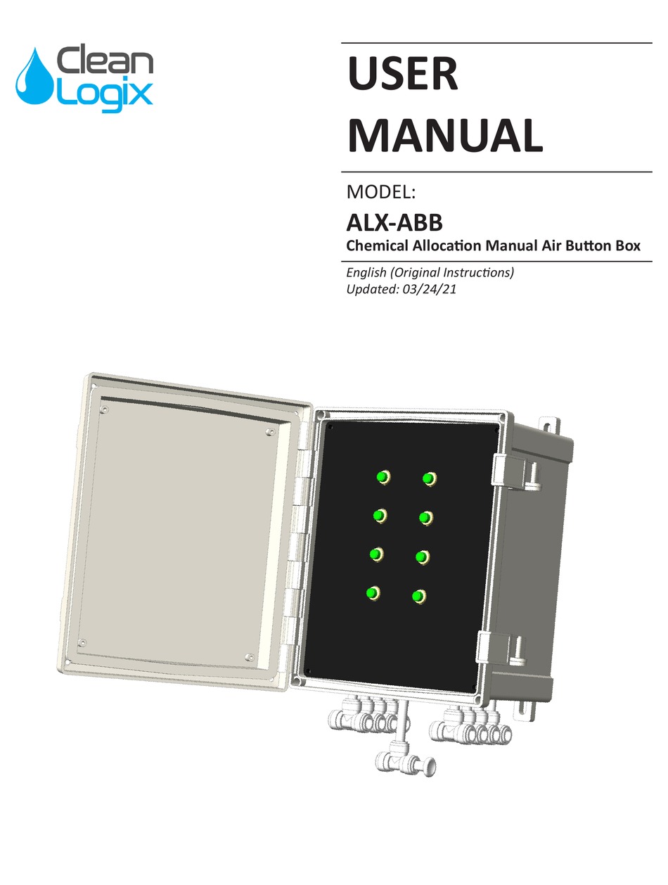 CLEAN LOGIX ALXABB USER MANUAL Pdf Download ManualsLib