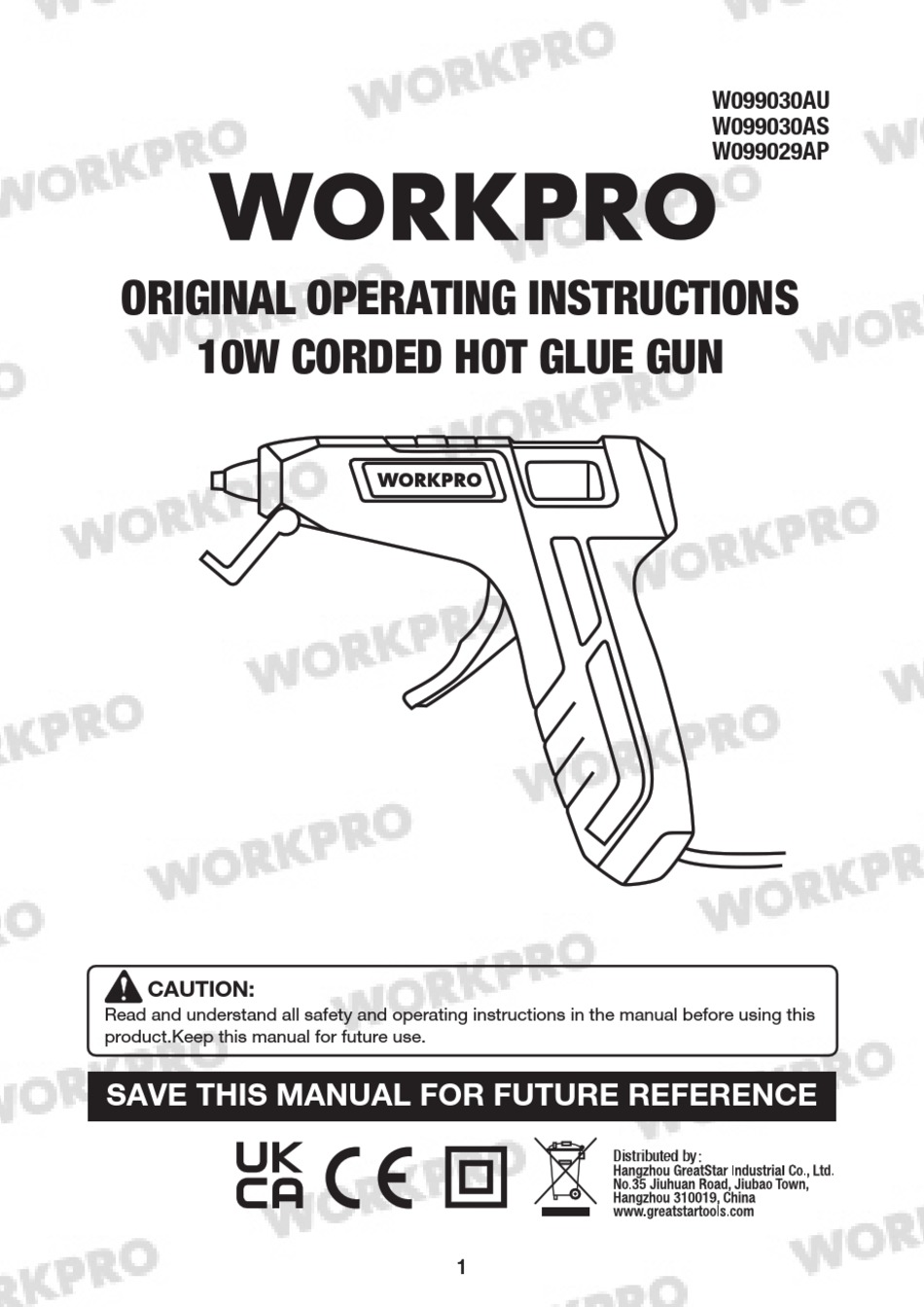 WORKPRO W099030AU ORIGINAL OPERATING INSTRUCTIONS Pdf Download ManualsLib