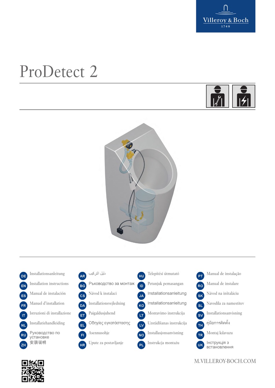 VILLEROY & BOCH PRODETECT 2 INSTALLATION INSTRUCTIONS MANUAL Pdf