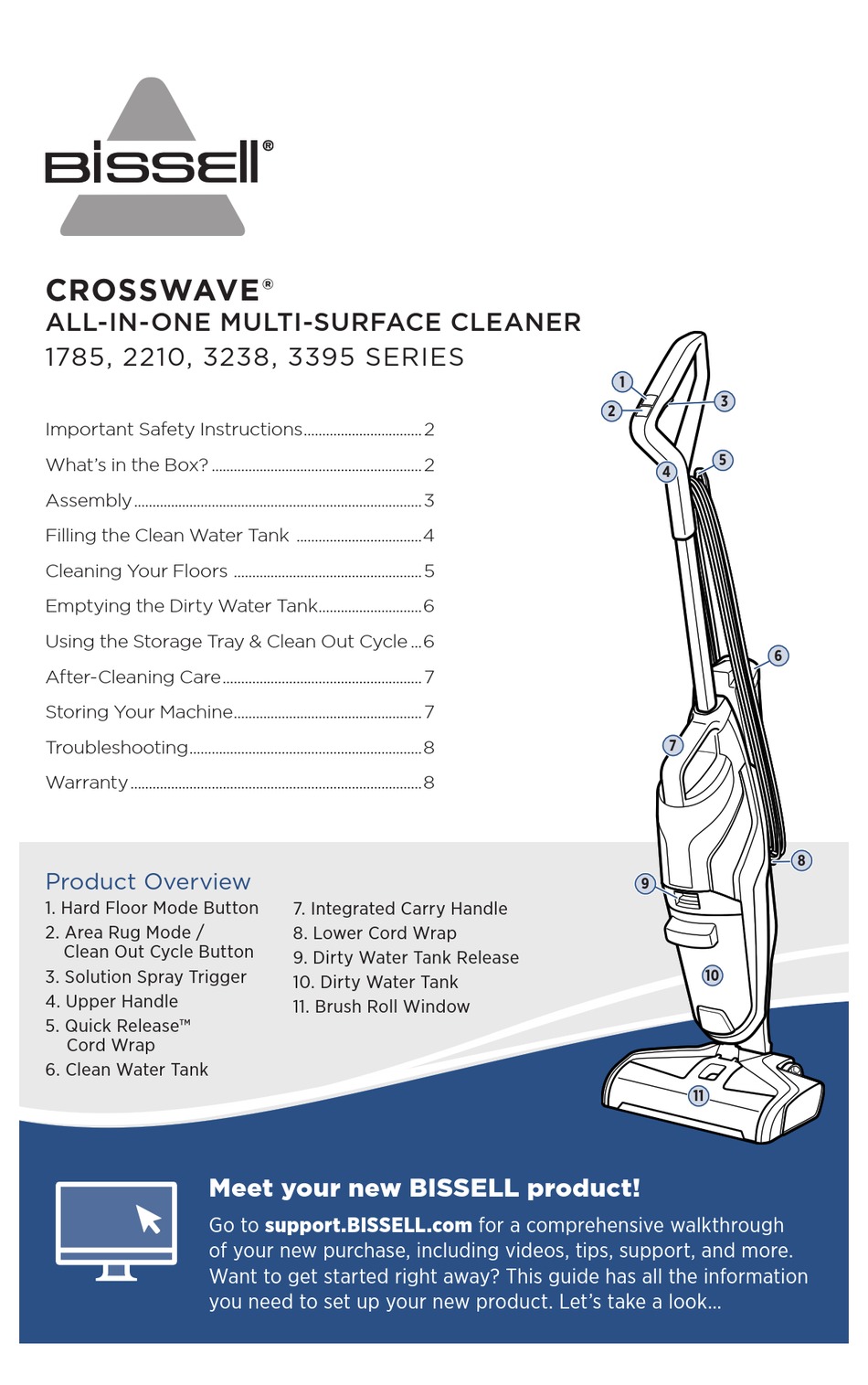 bissell crosswave manual