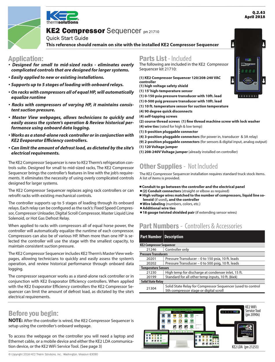 KE2 21710 QUICK START MANUAL Pdf Download ManualsLib