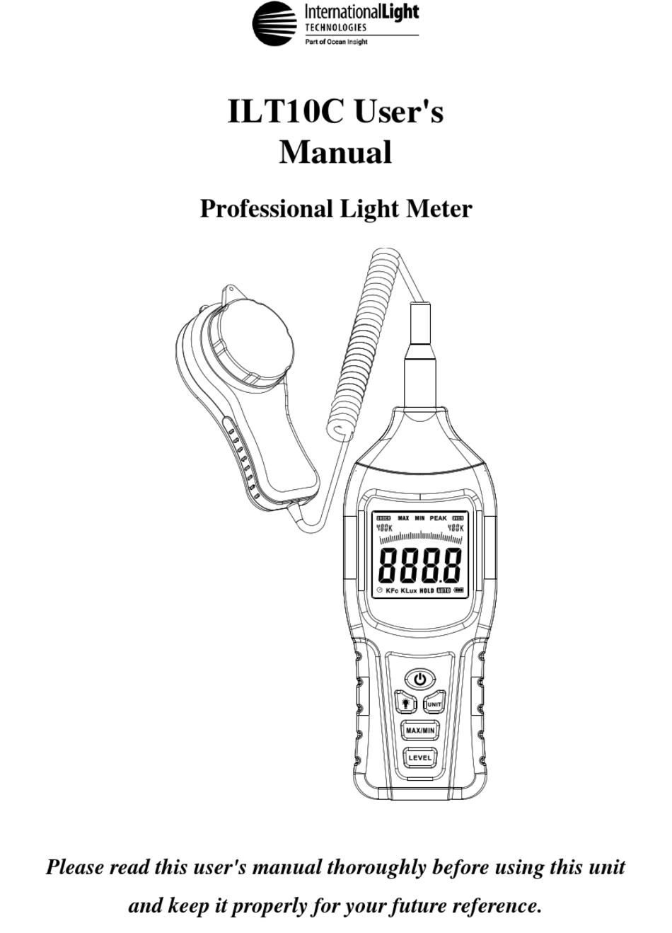 INTERNATIONAL LIGHT TECHNOLOGIES ILT10C MANUAL Pdf Download | ManualsLib