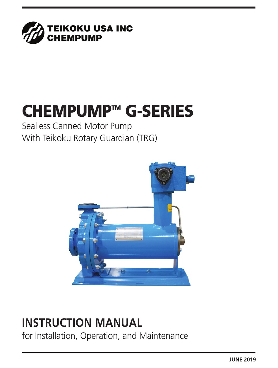 TEIKOKU CHEMPUMP G SERIES INSTRUCTION MANUAL Pdf Download ManualsLib