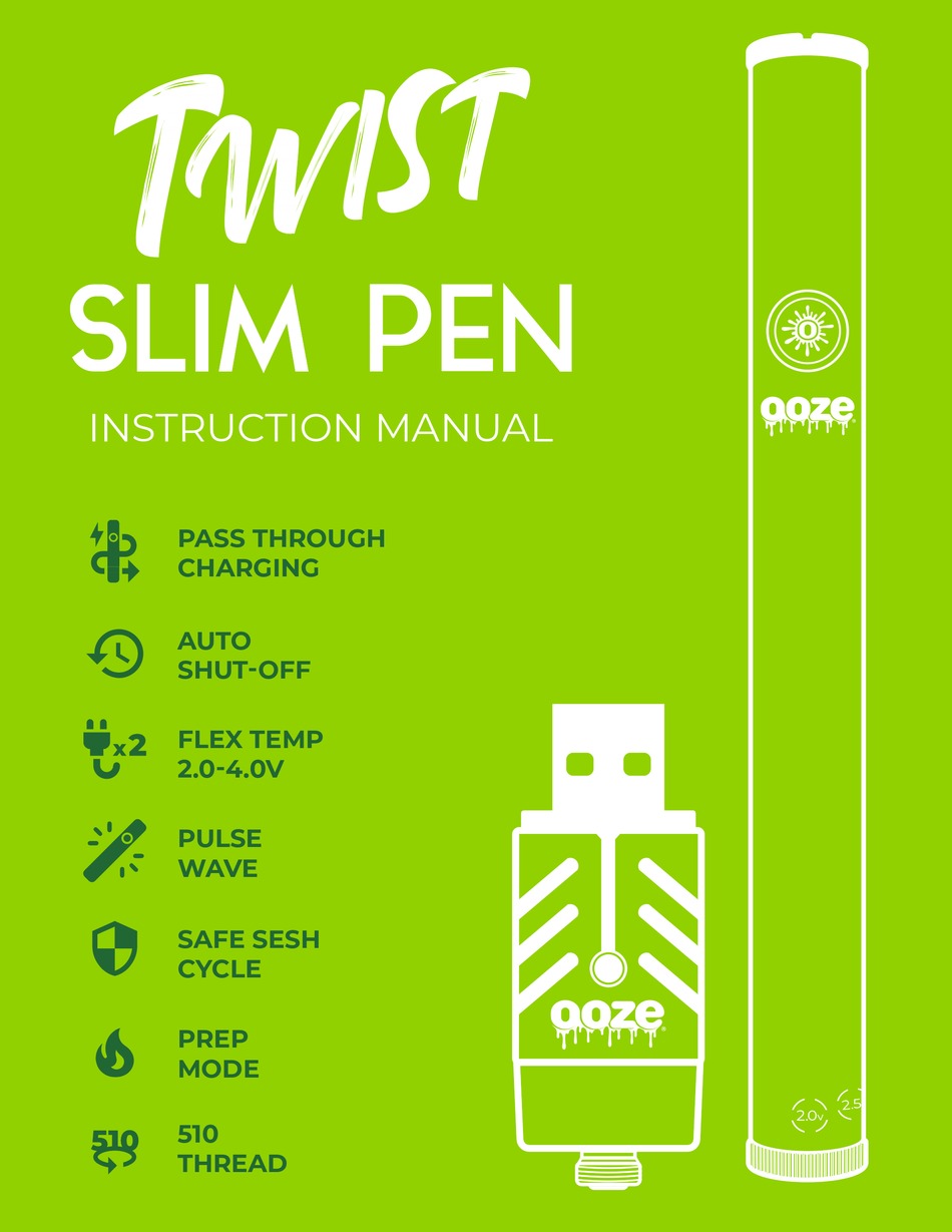 OOZE TWIST SLIM PEN INSTRUCTION MANUAL Pdf Download ManualsLib
