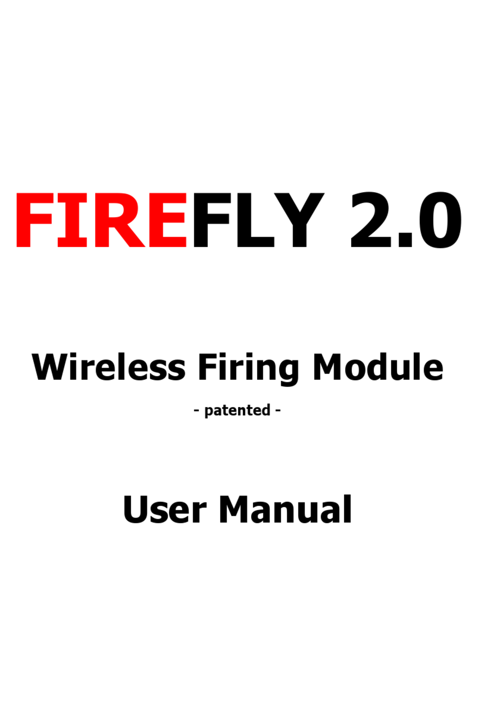FIREFLY 2.0 USER MANUAL Pdf Download ManualsLib