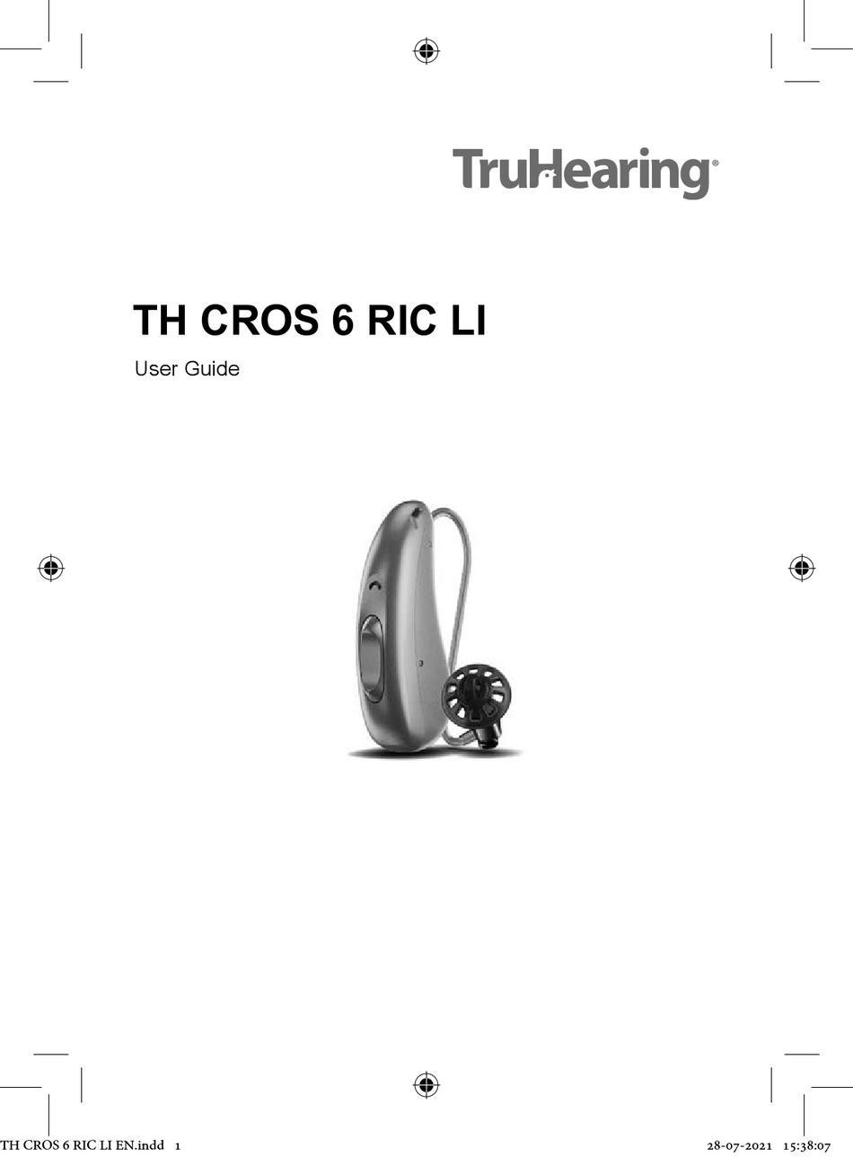 TRUHEARING TH CROS 6 RIC LI USER MANUAL Pdf Download ManualsLib