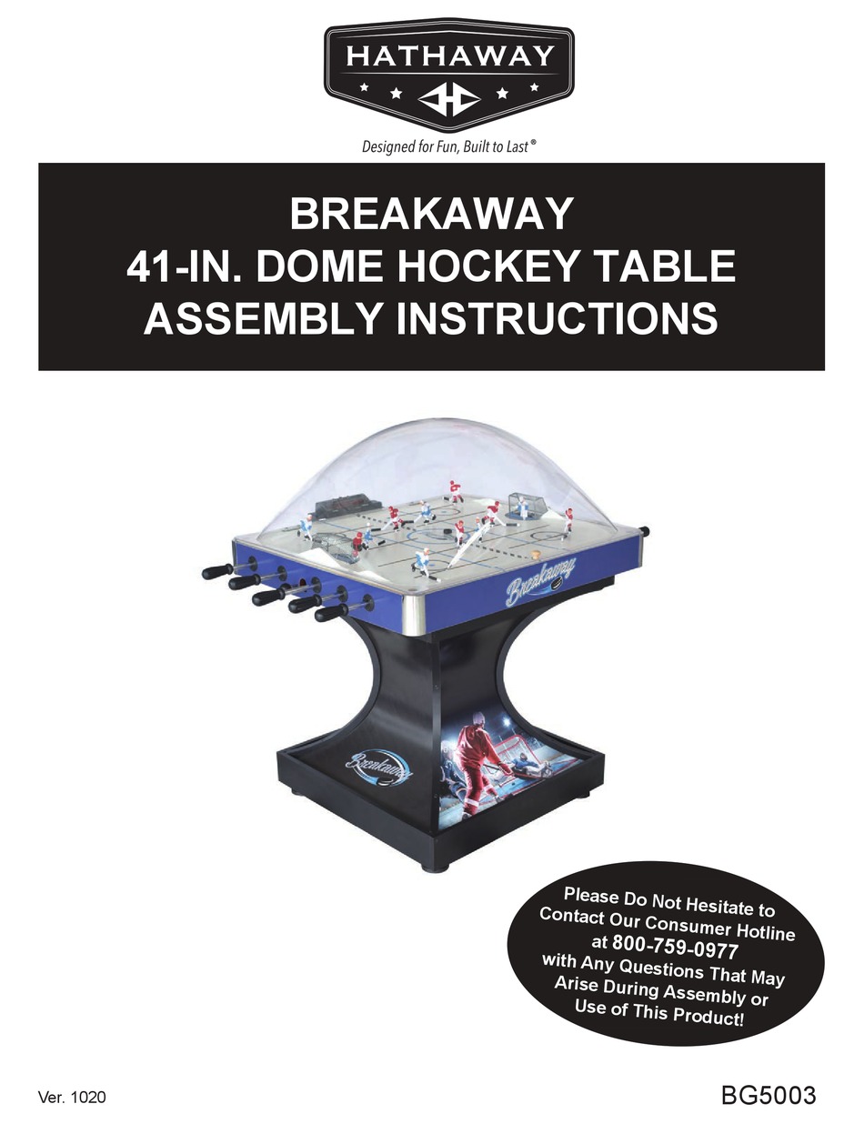 HATHAWAY BREAKAWAY BG5003 ASSEMBLY INSTRUCTIONS MANUAL Pdf Download