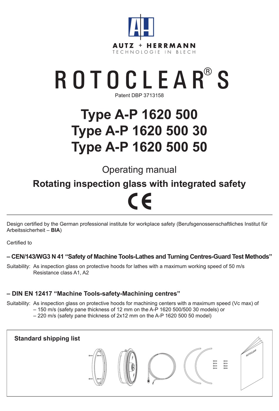 AUTZ + HERRMANN ROTOCLEAR S OPERATING MANUAL Pdf Download ManualsLib