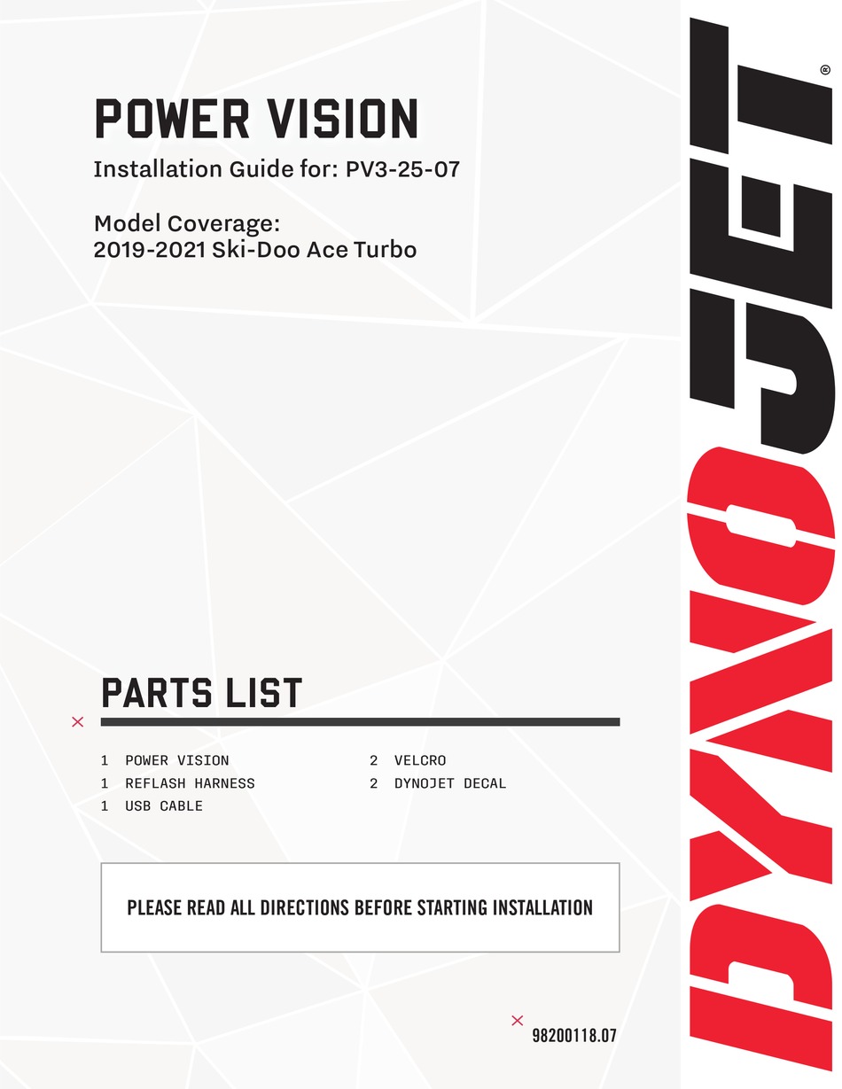 DYNOJET POWER VISION INSTALLATION MANUAL Pdf Download ManualsLib