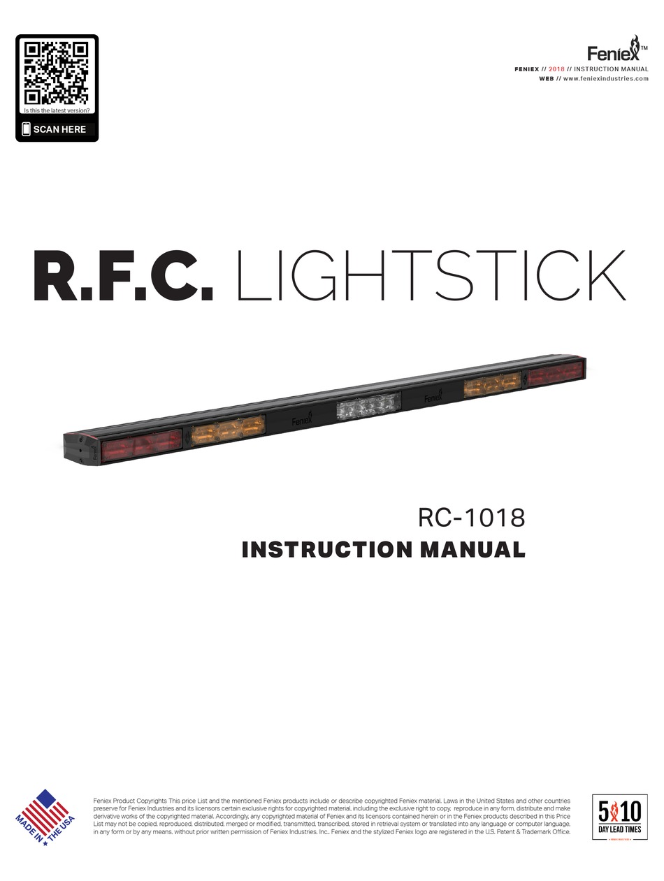 FENIEX RC1018 INSTRUCTION MANUAL Pdf Download ManualsLib