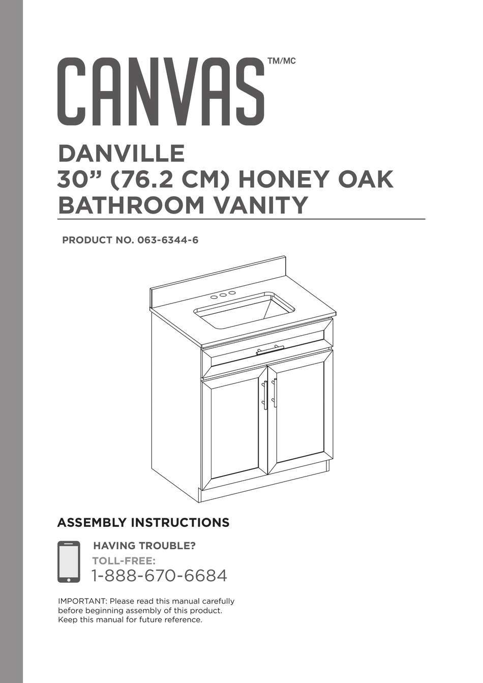 CANVAS DANVILLE CTCDAN30VNY ASSEMBLY INSTRUCTIONS MANUAL Pdf Download ManualsLib