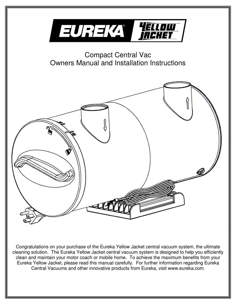 eureka yellow jacket rv central vacuum