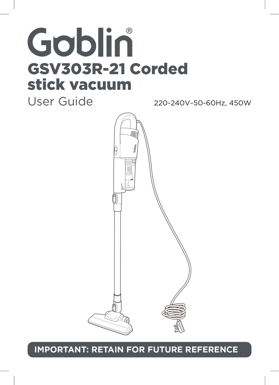 GOBLIN GSV303R21 USER MANUAL Pdf Download ManualsLib
