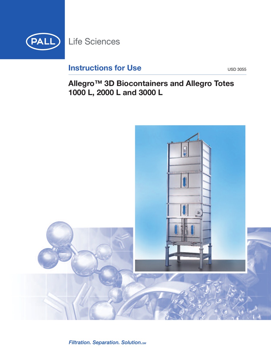 PALL ALLEGRO 1000 L INSTRUCTIONS FOR USE MANUAL Pdf Download ManualsLib