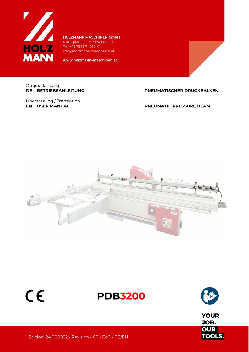 Holzmann Maschinen Pdb3200 User Manual Pdf Download Manualslib