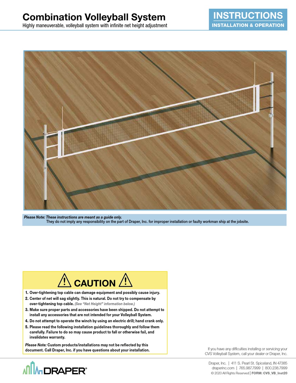 DRAPER CVS INSTRUCTIONS Pdf Download ManualsLib