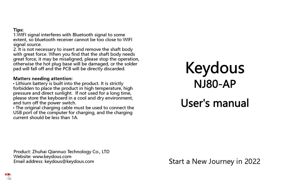 KEYDOUS NJ80AP USER MANUAL Pdf Download ManualsLib