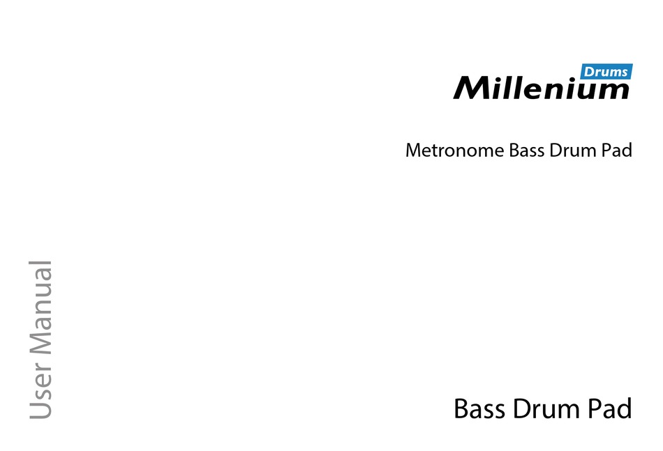 THOMANN MILLENIUM METRONOME BASS DRUM PAD USER MANUAL Pdf Download