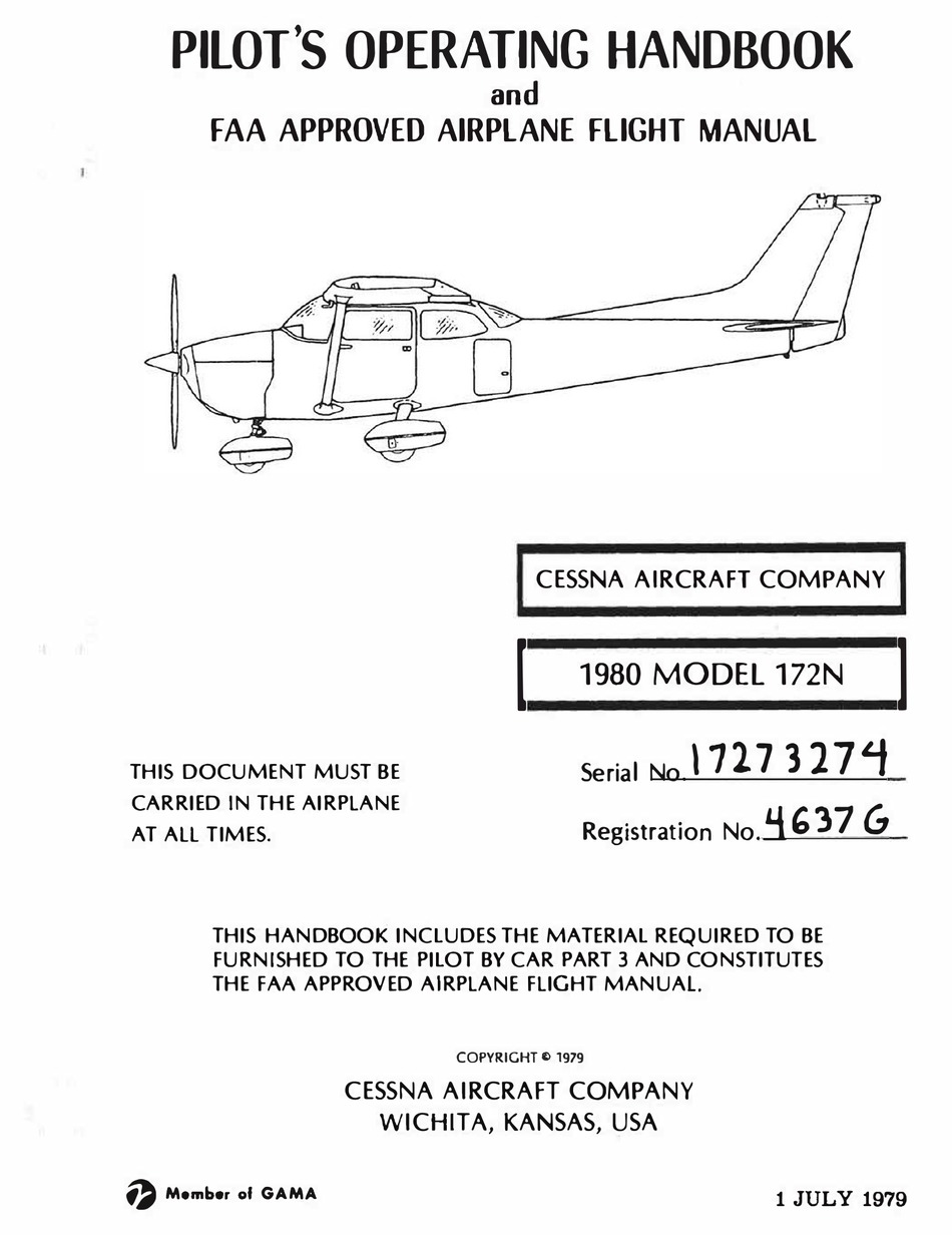 CESSNA 17273274 PILOT OPERATING HANDBOOK Pdf Download | ManualsLib