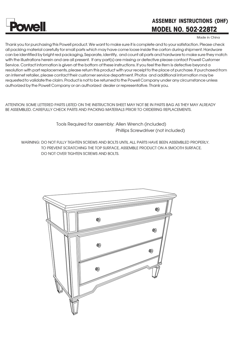 POWELL 502228T2 ASSEMBLY INSTRUCTIONS Pdf Download ManualsLib