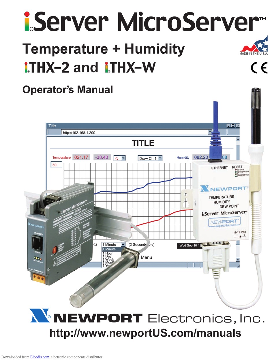 NEWPORT ELECTRONICS ISERVER MICROSERVER ITHX2 OPERATOR'S MANUAL Pdf