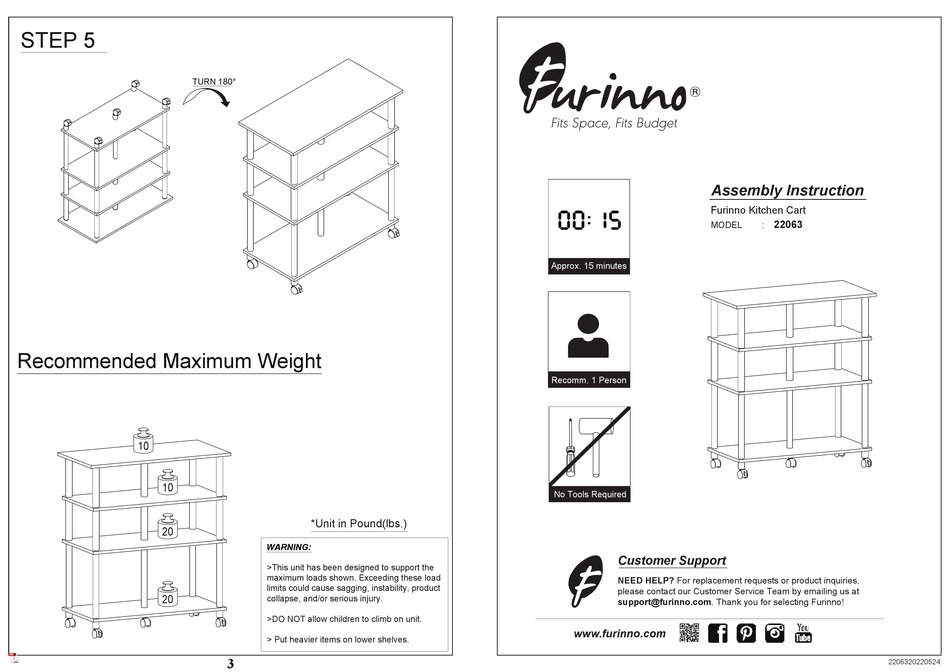 FURINNO 22063 ASSEMBLY INSTRUCTION Pdf Download ManualsLib