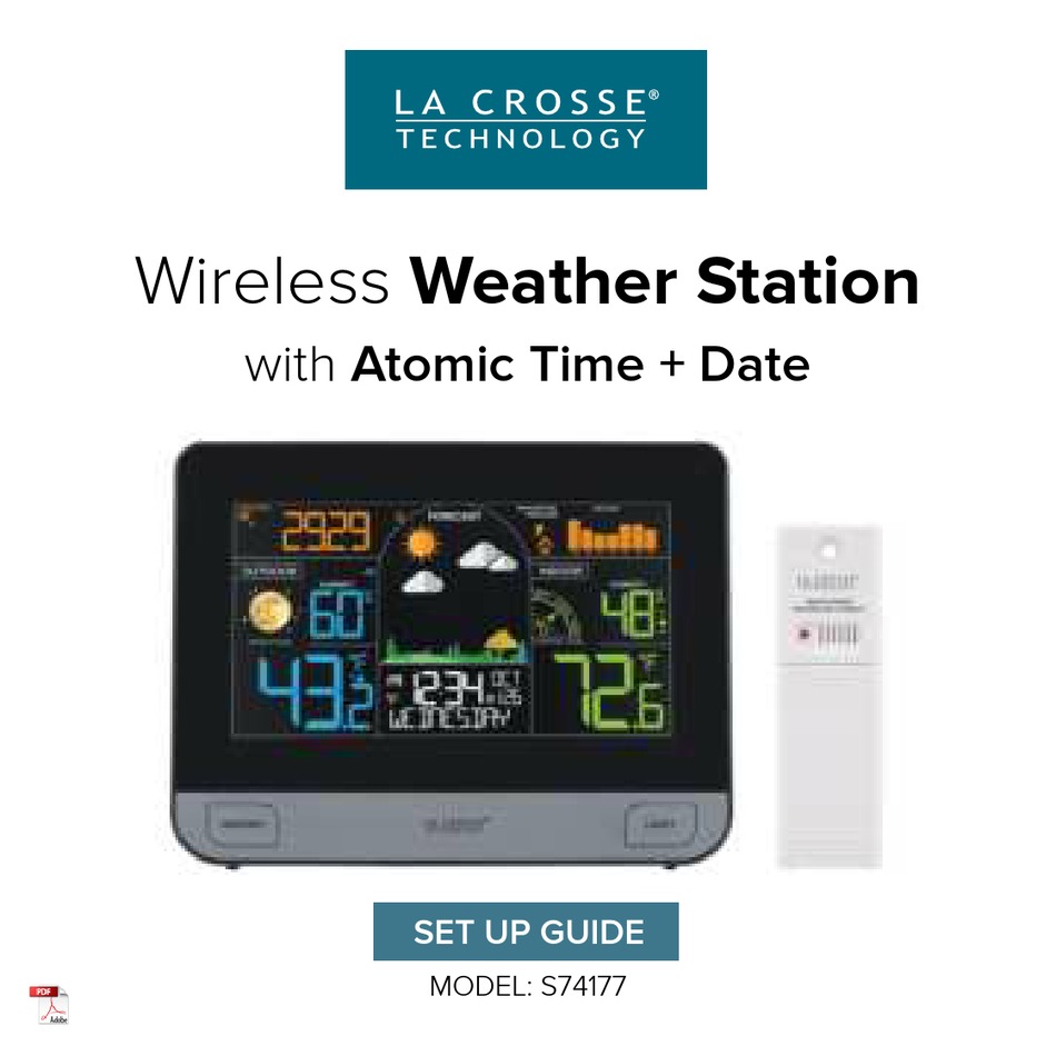 LA CROSSE TECHNOLOGY S74177 SETUP MANUAL Pdf Download ManualsLib