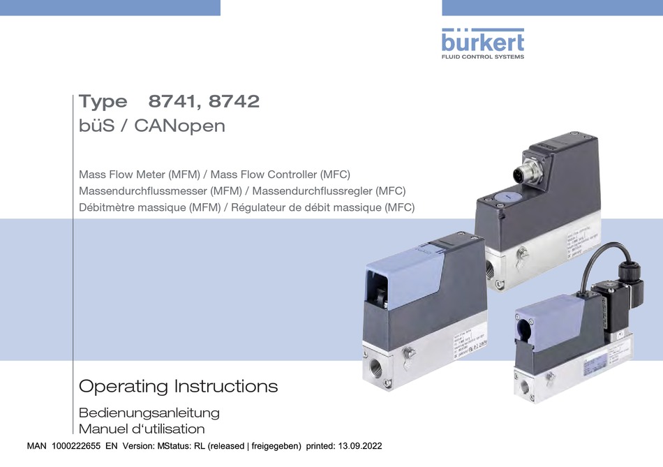 BURKERT 8741 OPERATING INSTRUCTIONS MANUAL Pdf Download ManualsLib