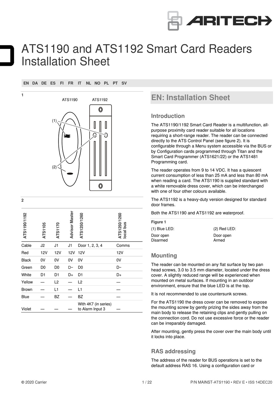 ARITECH ATS1190 INSTALLATION SHEET Pdf Download ManualsLib