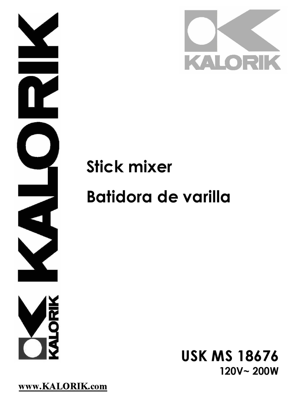 KALORIK USK MS 18676 OPERATING INSTRUCTIONS MANUAL Pdf Download