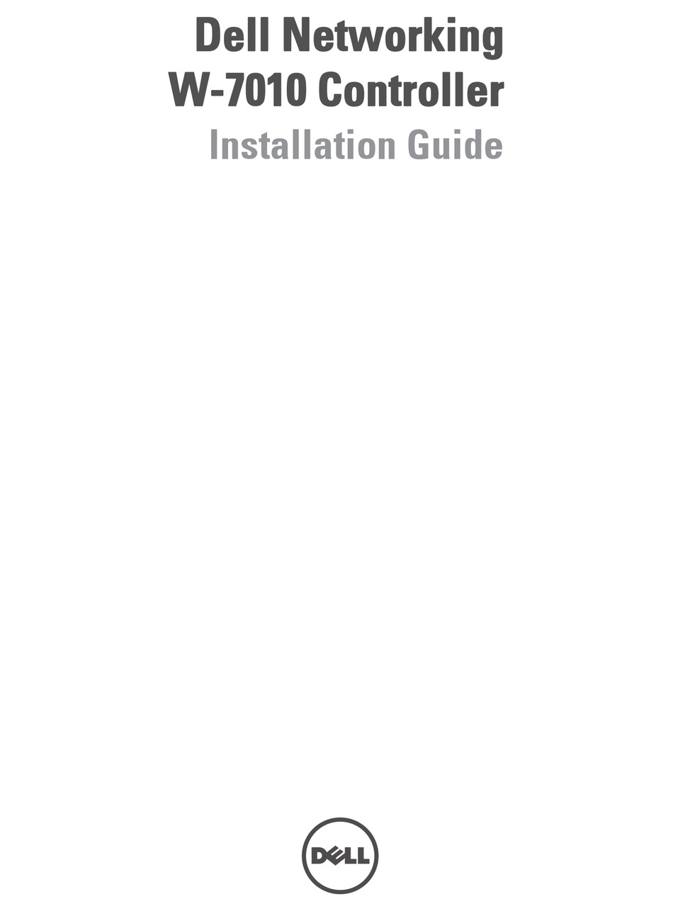 DELL NETWORKING W7010 INSTALLATION MANUAL Pdf Download ManualsLib