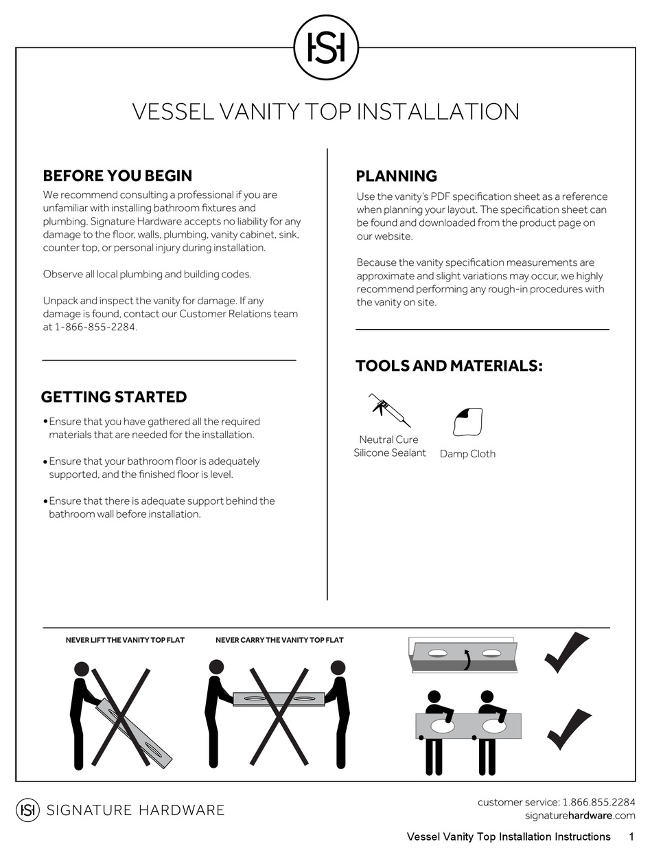SIGNATURE HARDWARE 459071 INSTALLATION Pdf Download ManualsLib