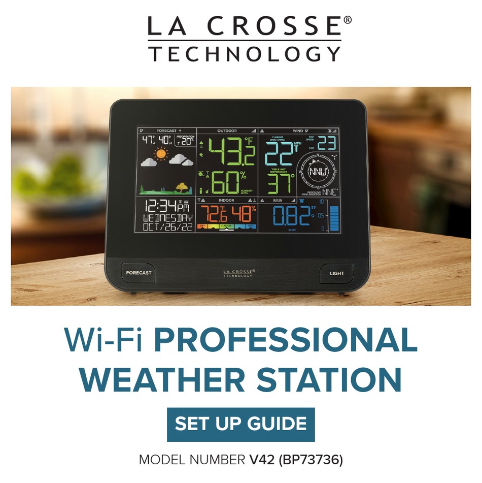 LA CROSSE TECHNOLOGY V42 SETUP MANUAL Pdf Download ManualsLib