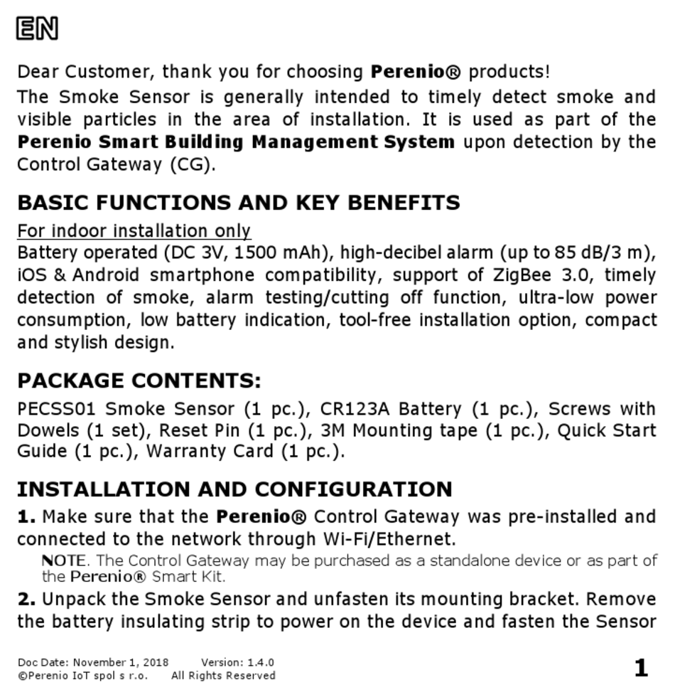 PERENIO PECSS01 MANUAL Pdf Download | ManualsLib