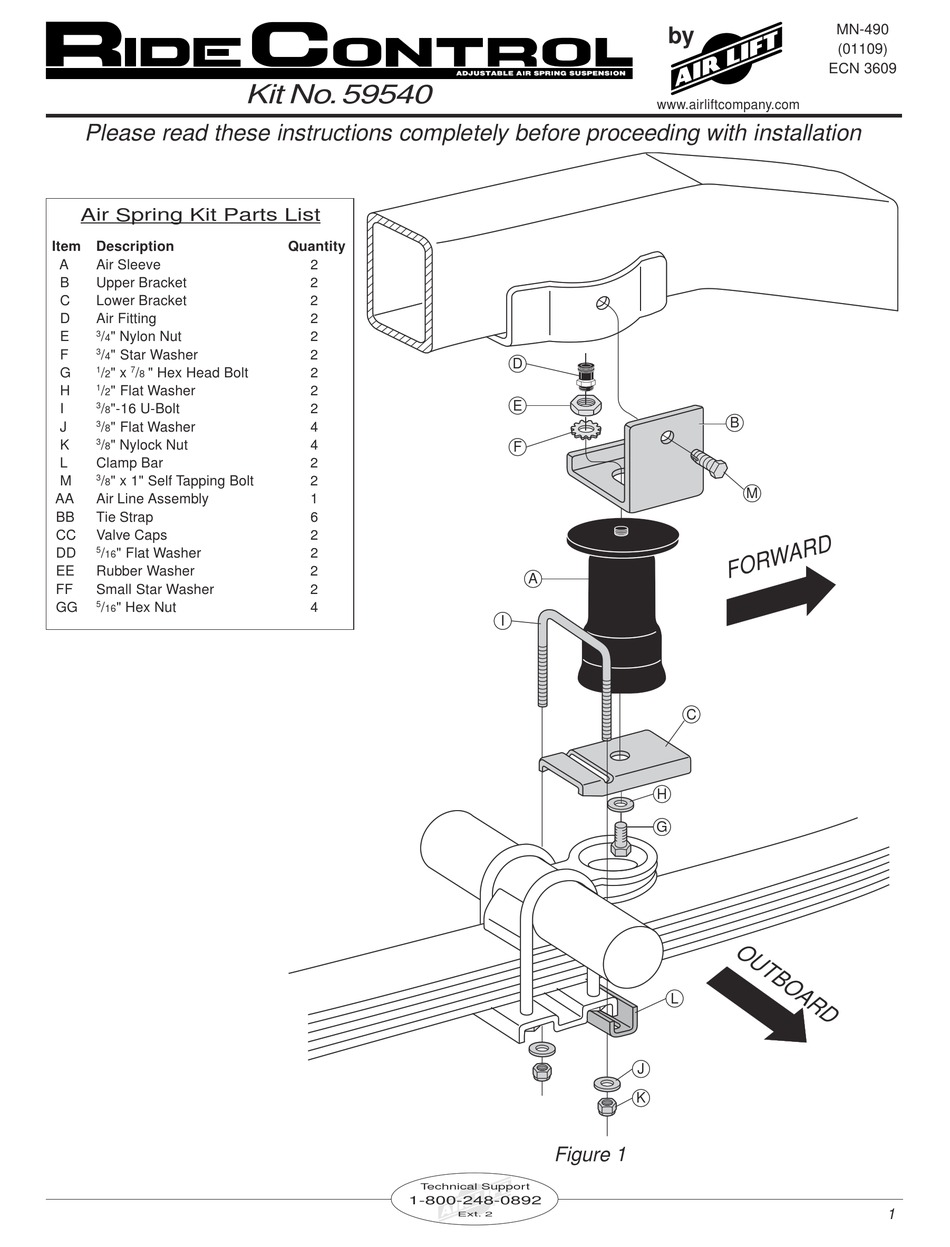 AIR LIFT RIDECONTROL 59540 MANUAL Pdf Download ManualsLib