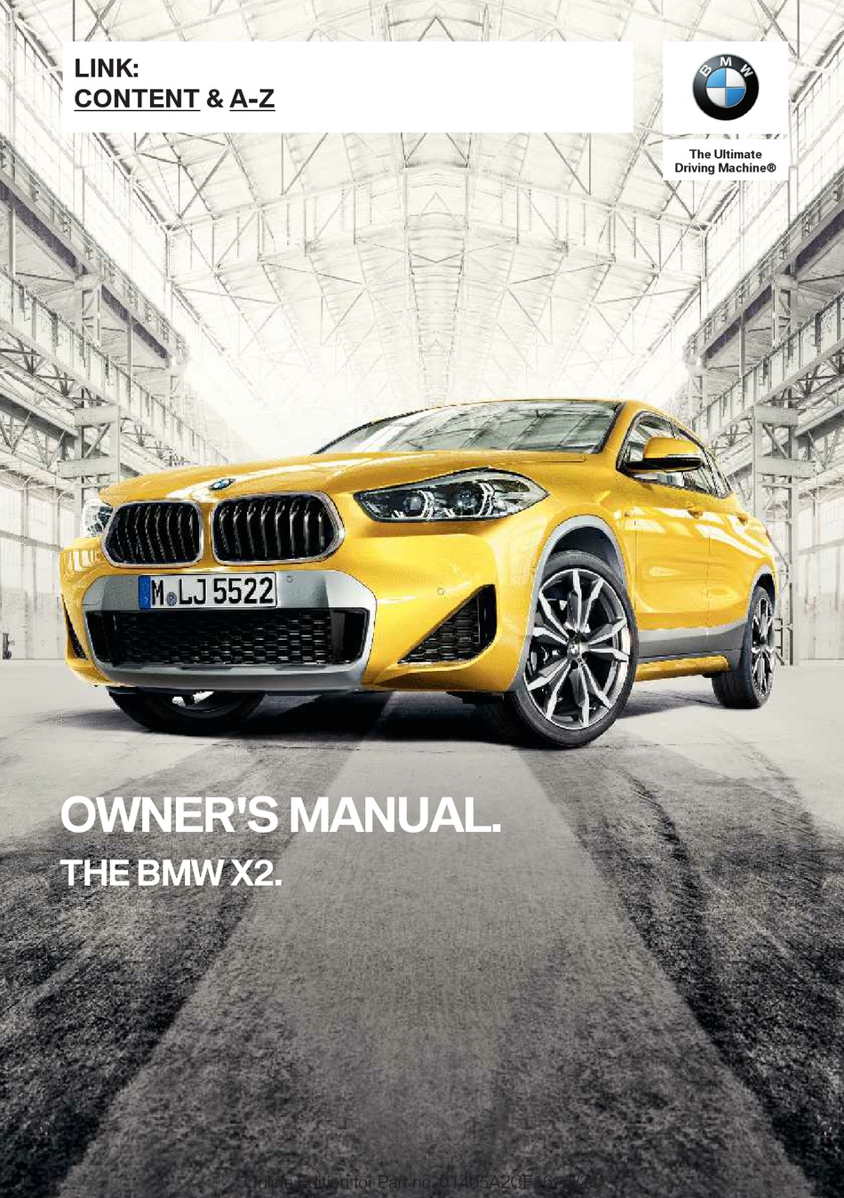 BMW X2 2021 OWNER'S MANUAL Pdf Download ManualsLib